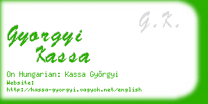 gyorgyi kassa business card