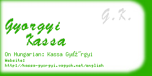 gyorgyi kassa business card